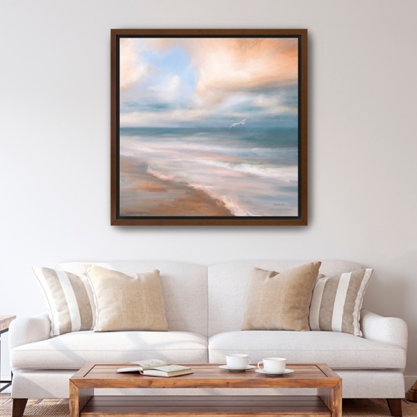 Sea Flight Framed Canvas Art Print, 40x40