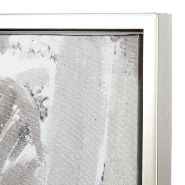 Gray Lined Forest Framed Canvas Art Print