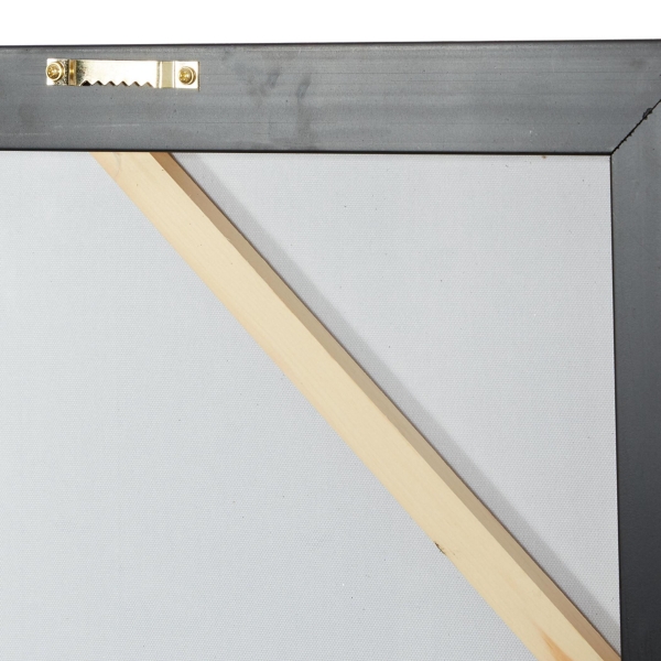 Gray Lined Forest Framed Canvas Art Print