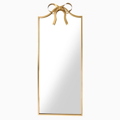 Gold Floral Ava Arched Leaner Mirror