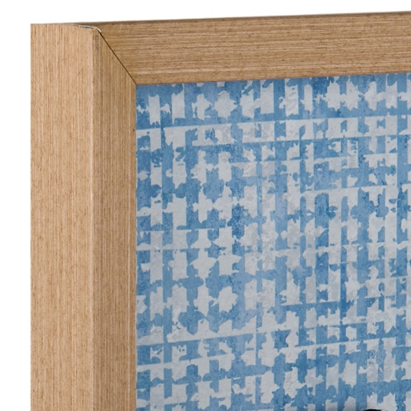 Blue Pray for Sun Framed Wall Plaque