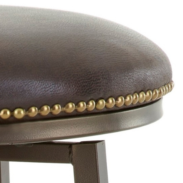 Faux Leather Bali Swivel Bar Stool