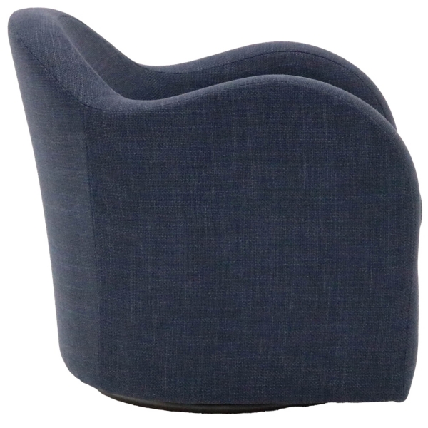 Navy Swivel Club Accent Chair