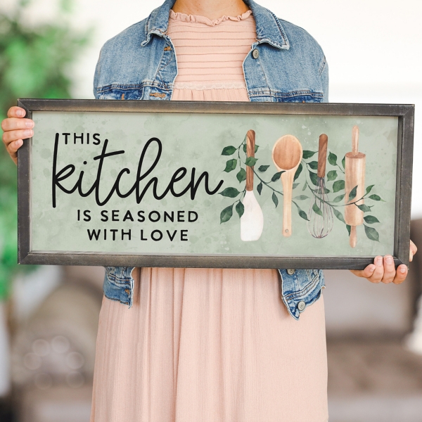 Kitchen Seasoned with Love Wall Plaque