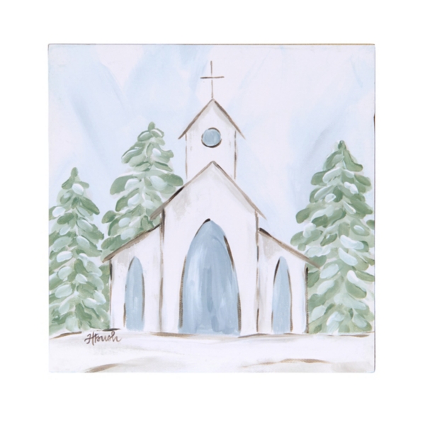 Neutral Church Canvas Art Print