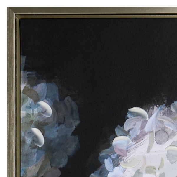 Midnight Hydrangeas Framed Canvas Prints, Set of 3