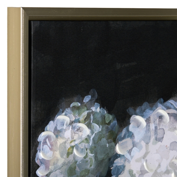 Midnight Hydrangeas Framed Canvas Prints, Set of 3