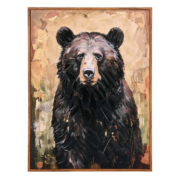 Black Bear Framed Canvas Art Print