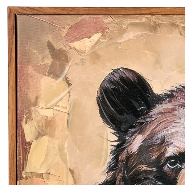 Black Bear Framed Canvas Art Print
