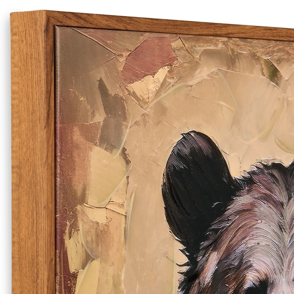Black Bear Framed Canvas Art Print