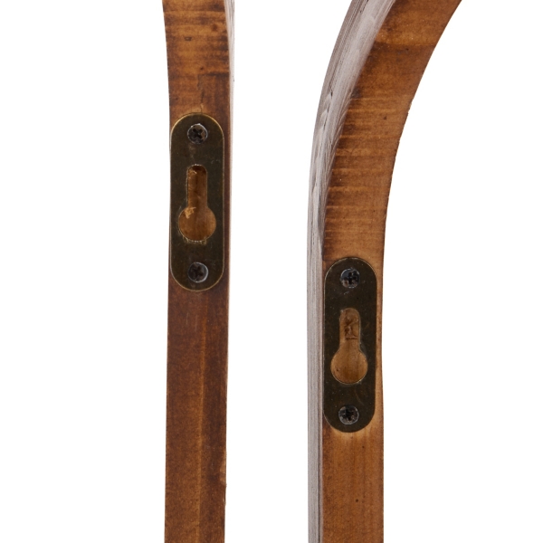 Arched Fir Wood Shelves, Set of 2