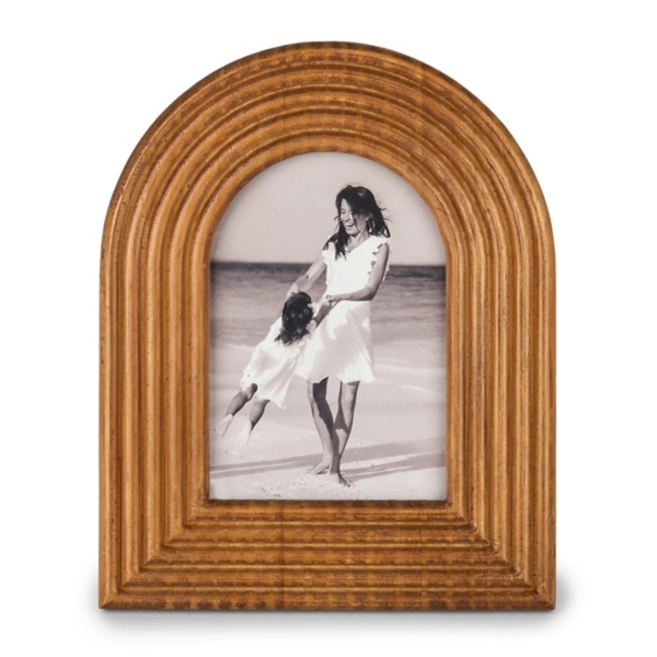 Ribbed Wood Arch Picture Frame