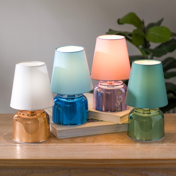 Blue Metallic Mini Lamp