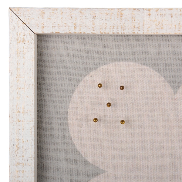 White & Blue Scalloped Edge Pinboard