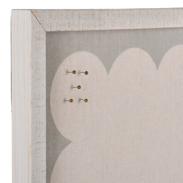 White & Blue Scalloped Edge Pinboard