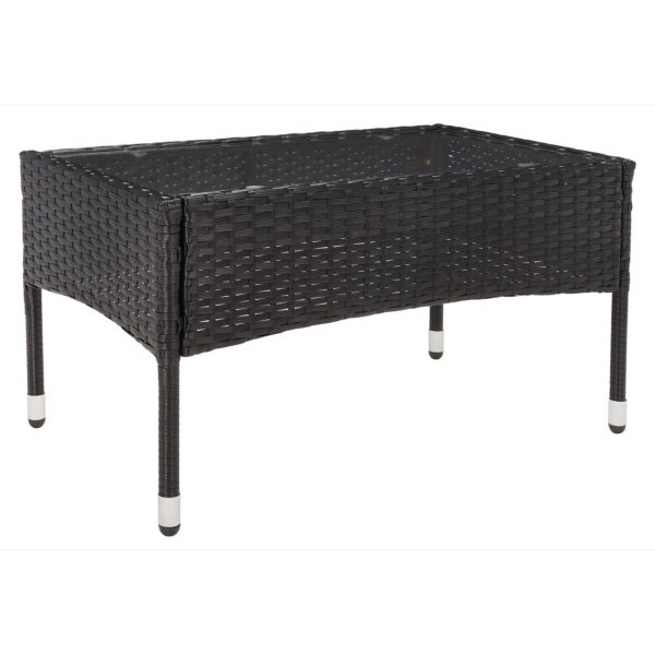 Alma Black Wicker 4-pc. Outdoor Living Set