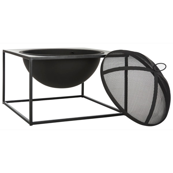 Black Industrial Outdoor Fire Pit