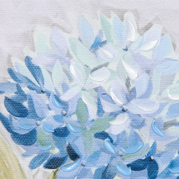 Blue Hydrangea Framed Canvas Art Print