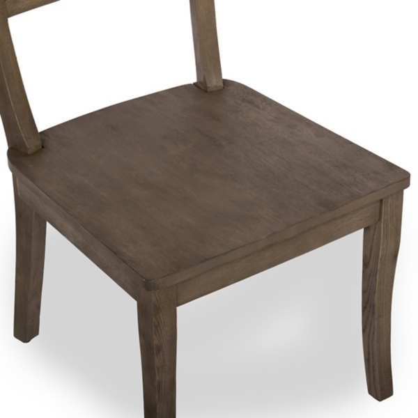 French Gray Wood Dining Chair