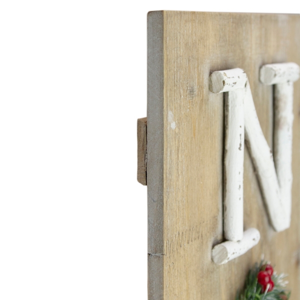 Noel Santa Belt Wooden Wall Plaque