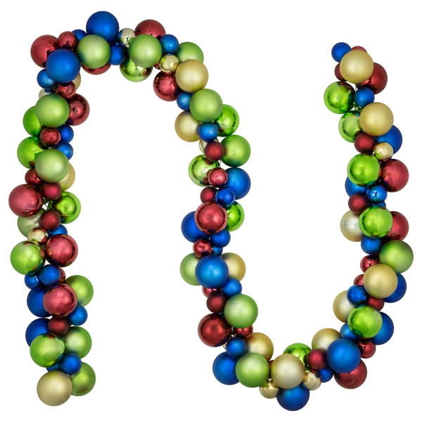Multicolor Ball Ornament Garland, 6 ft.