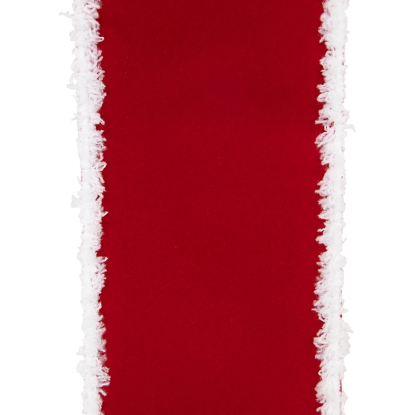 Red & White Velvet Christmas Door Bow