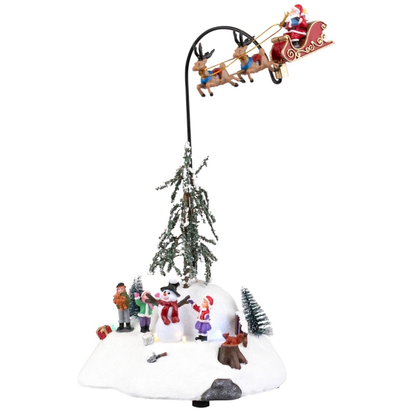 LED Musical Flying Santa Display