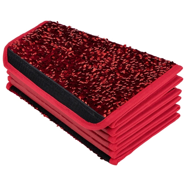 Red Sequins Hexagonal Christmas Tree Collar