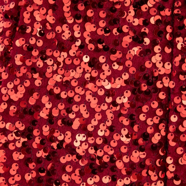 Red Sequins Hexagonal Christmas Tree Collar