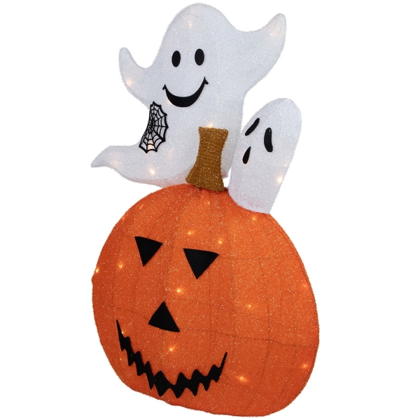 LED Jack O Lantern and Ghost Halloween Decoration