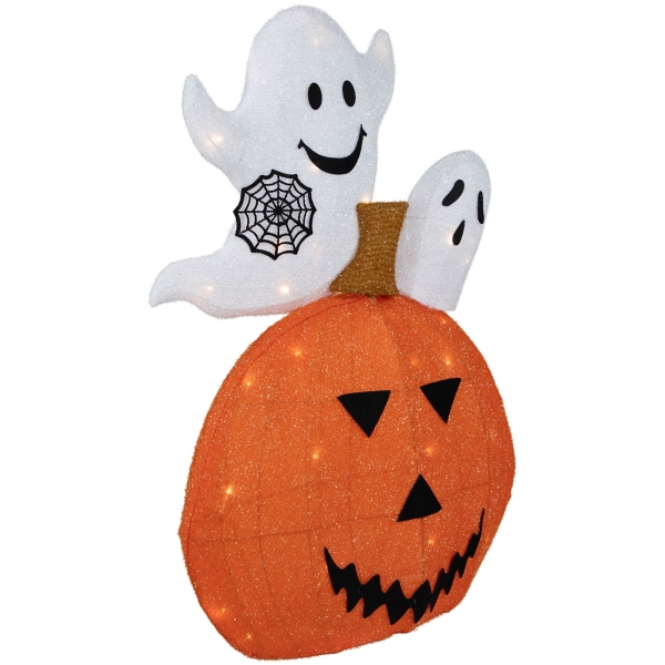 LED Jack O Lantern and Ghost Halloween Decoration