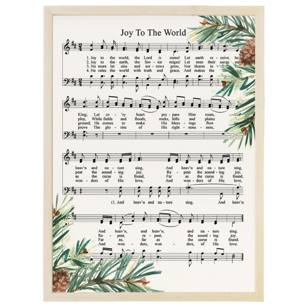 Joy to the World Hymn Framed Art Print
