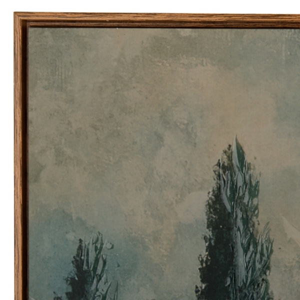 Green Rolling Hills Framed Canvas Art Print