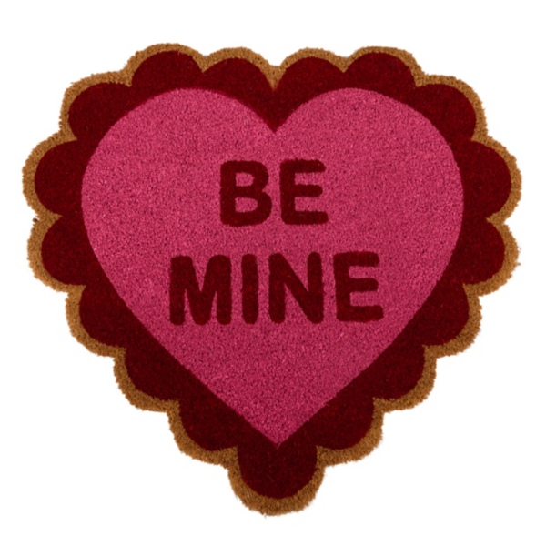 Be Mine Heart Shaped Doormat