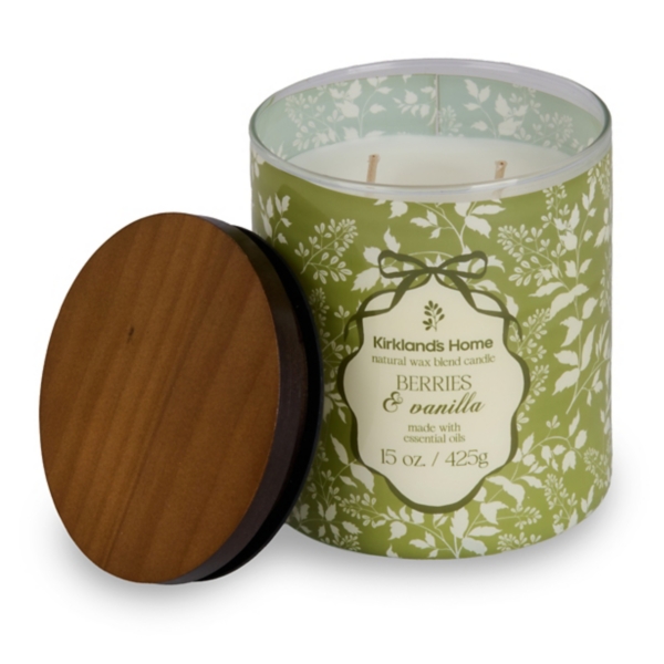 Berries & Vanilla Ribbon Toile 2-Wick Jar Candle