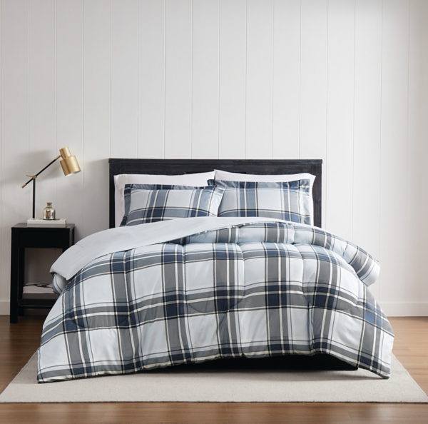 London Fog Nottingham Plaid King Comforter Set