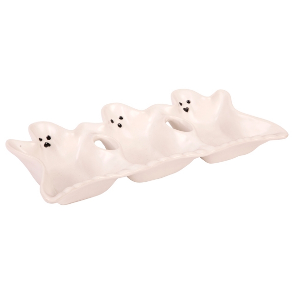 White Ghost 3-Section Serving Platter