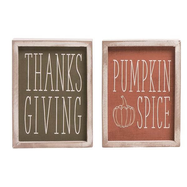 Holiday Sentiment Reversible Wood Blocks, Set of 4