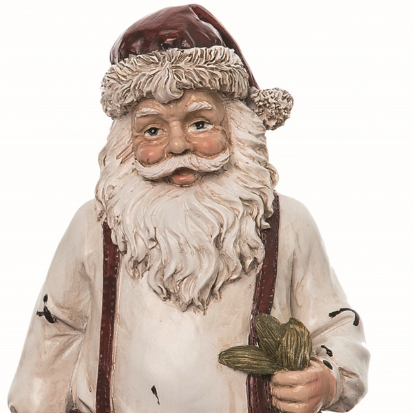 Farmhouse Santa Figurines, Set of 2