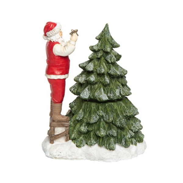 Nostalgic Santa and Tree Music Box