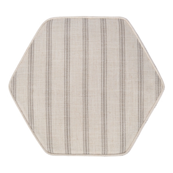 Striped Upholstered Greyson Storage Ottoman