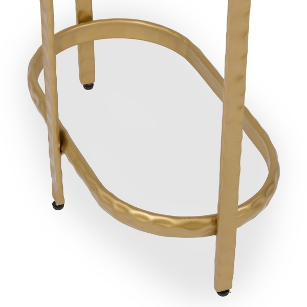 Gold Metal Oval Stella Cocktail Table