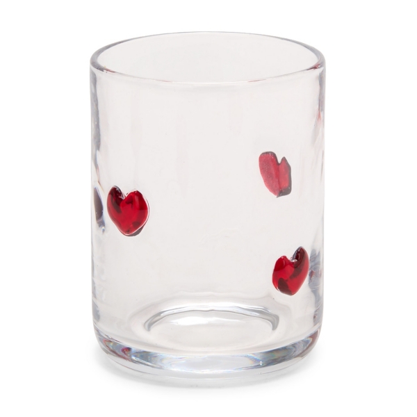 Valentine Heart Icon Glass Tumbler