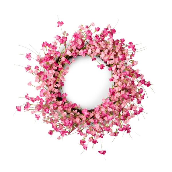Pink Mixed Floral Spring Wreath