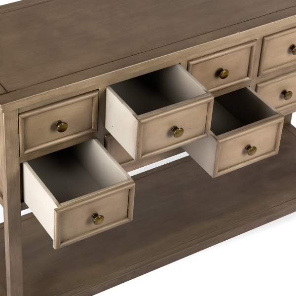 Graywash Clayton Keeping Drawers Console Table