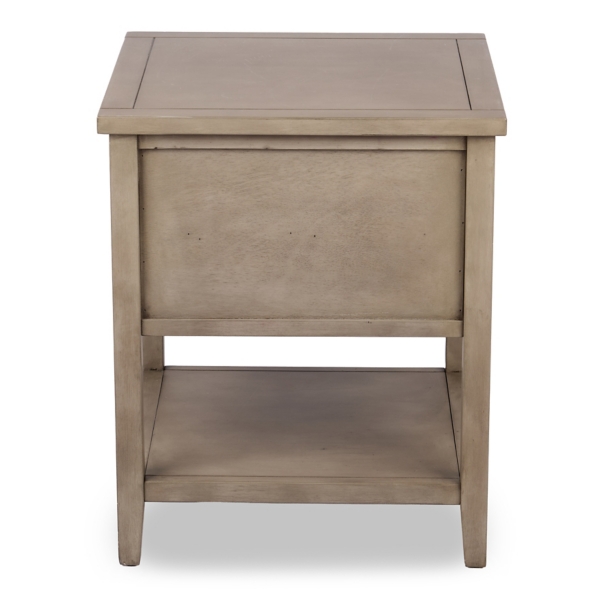 Graywash Clayton Keeping Drawers End Table