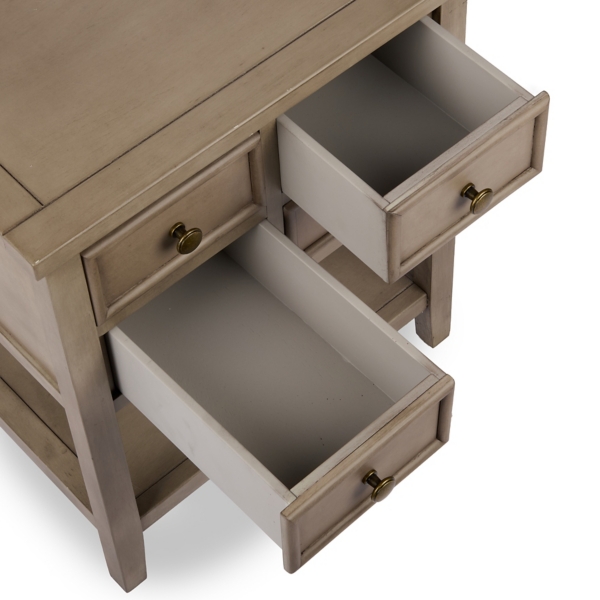 Graywash Clayton Keeping Drawers End Table