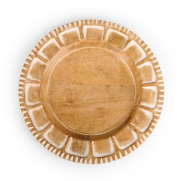 Light Natural Mango Wood Charger