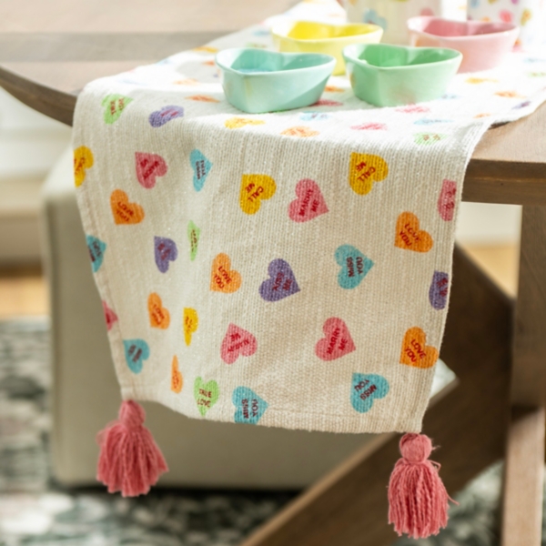 Conversation Hearts Table Runner