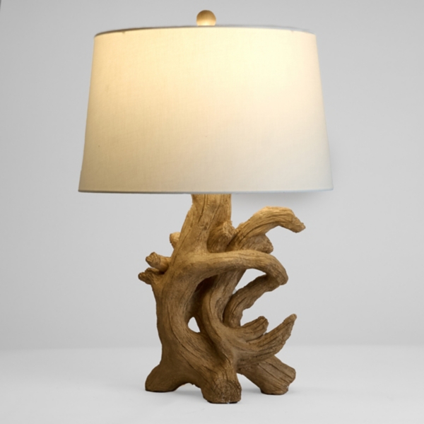 Faux Driftwood Table Lamp